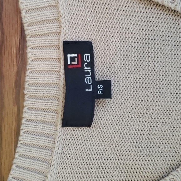Laura Tan Knit Sweater Vest Size S - Picture 8 of 14